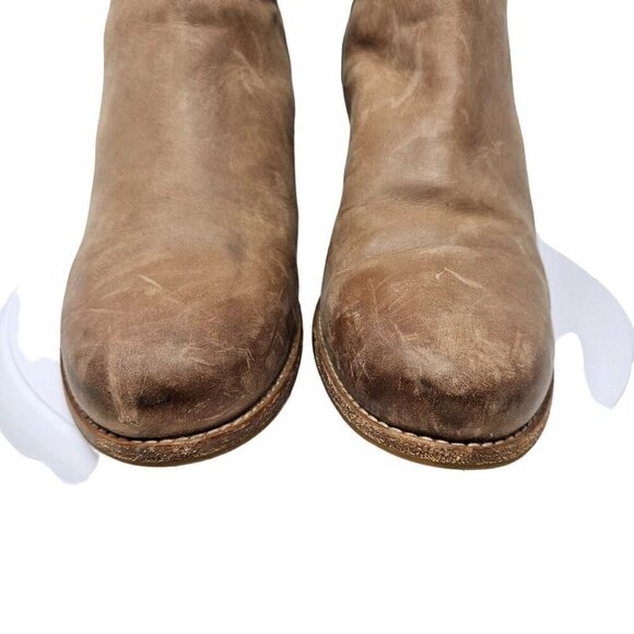 Frye Addie Double Zip Boots In Stone Tan Women’s Size 11 Leather Fall Winter - Picture 4 of 16